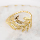 Laurel Wreath Napkin Ring   Matte Gold   2"