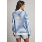 STRIPED HALF-ZIP SWEATER