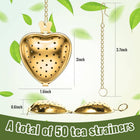 Heart-Shaped Gold Tea Infuser for Loose Leaf & Spices
