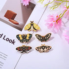 Floral Moth Butterfly Enamel Pins - Beautiful brooch pins