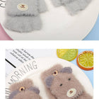 WINTER CARTOON HALF-FINGER FLIP VELVET GLOVES