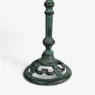 Pedestal Bird Bath Cast Iron Green Patina Garden Decor