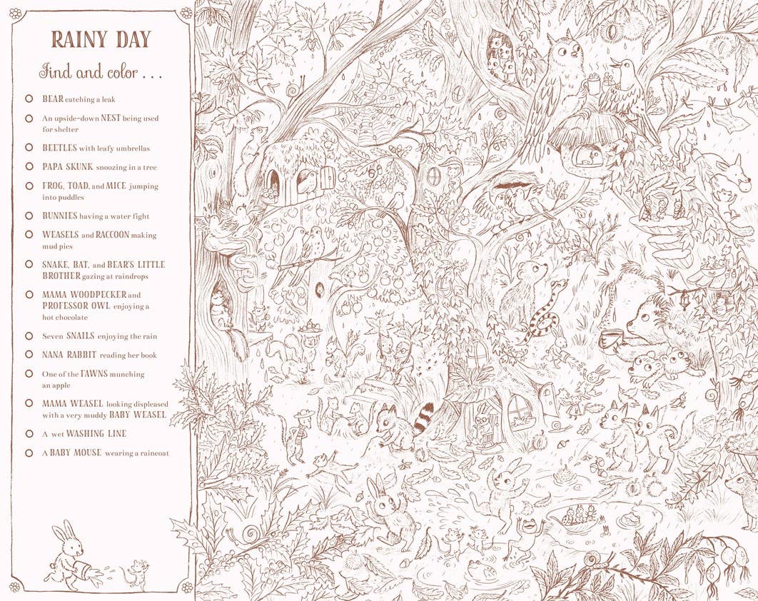 Brown Bear Wood: A Search-and-Find Coloring Book