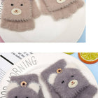 WINTER CARTOON HALF-FINGER FLIP VELVET GLOVES