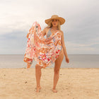 White Cherry Monkey - 100% Cotton Sarong