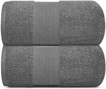 Resort Collection Soft Bath Sheet Towels 35x70 in Oversize 2 Pack Smoke Grey.