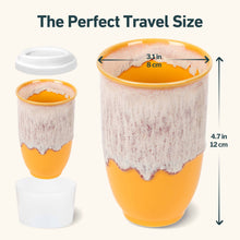 Grapefruit 12oz Ceramic Travel Mug – Reusable & Stylish