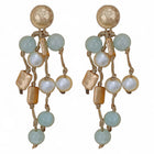 Coastal Beaded Pearl Earrings | Handmade Statement Jewelry