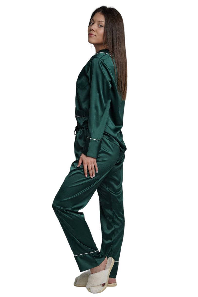 ASHLEY LONG MATTE SATIN  PAJAMAS
