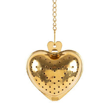 Heart-Shaped Gold Tea Infuser for Loose Leaf & Spices