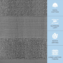Resort Collection Soft Bath Sheet Towels 35x70 in Oversize 2 Pack Smoke Grey.