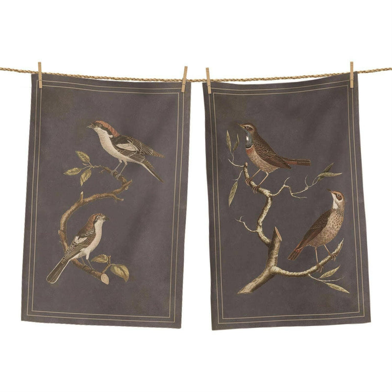 Tea Towels - Birds on Branches (Pk/02 Ast).