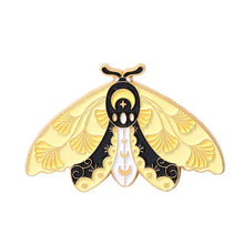 Floral Moth Butterfly Enamel Pins - Beautiful brooch pins