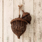 Hand-Woven Grapevine Acorns-LG