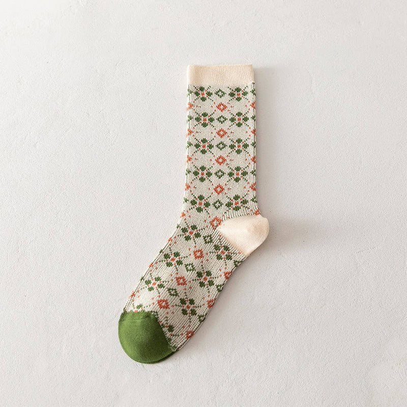 Geometric pattern Christmas gift socks