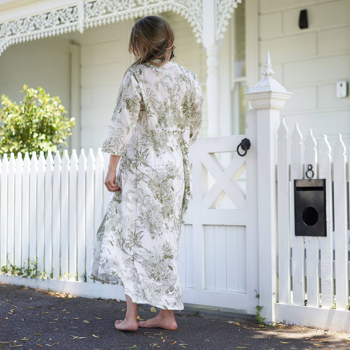 Umbrella ‘Timeless Tranquility’ Cotton Maxi Dress