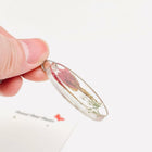 Rose Genuine Dried Flower Oval Pendant Necklace - PDF.