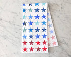Red & Blue Stars Patriotic Fourth of July Summer Tea Towel