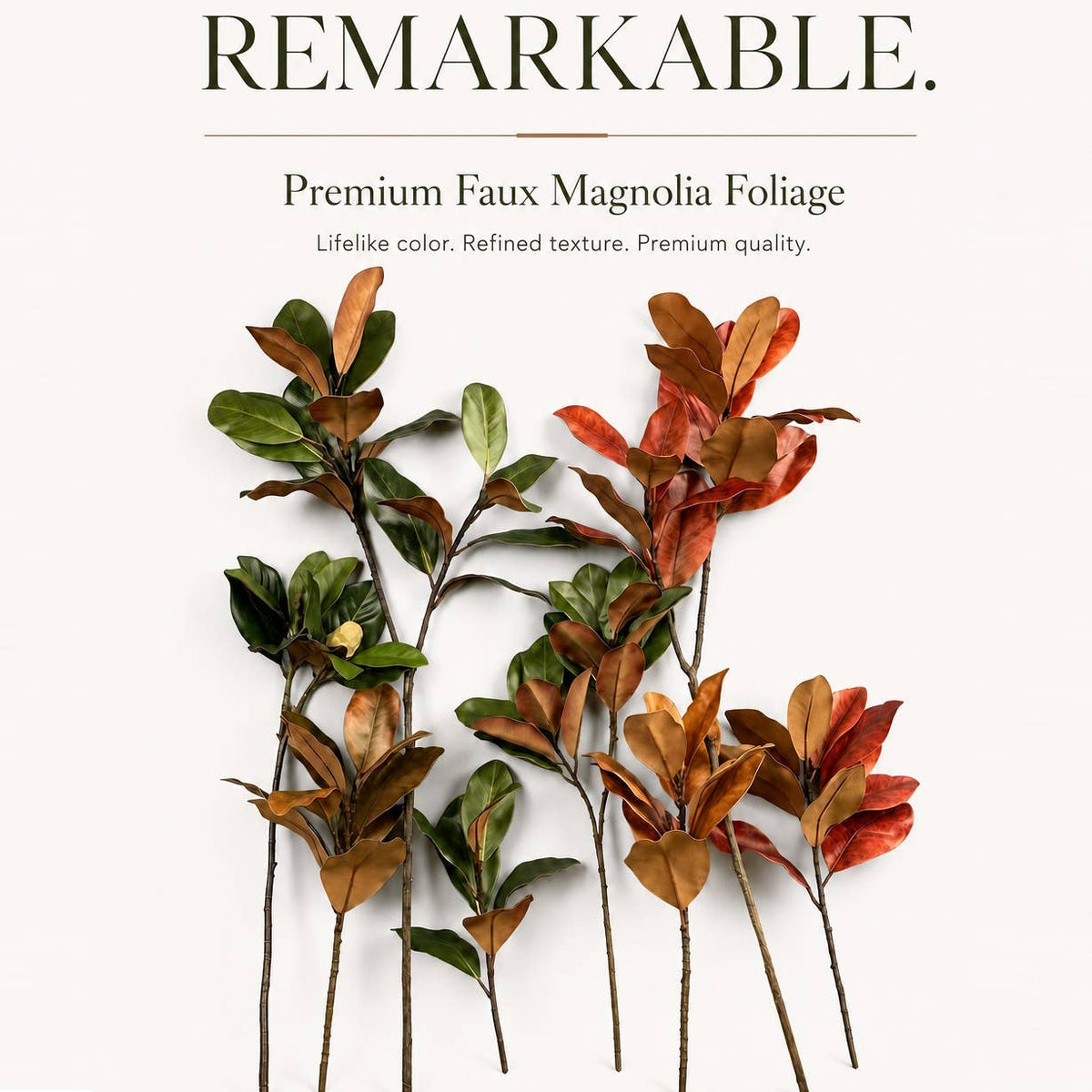 22"Ultra realistic Real Touch Magnolia Stem