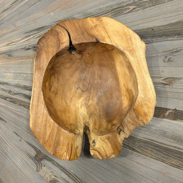 Large Bowl Shallow-Solid Teak (16/16/3")
