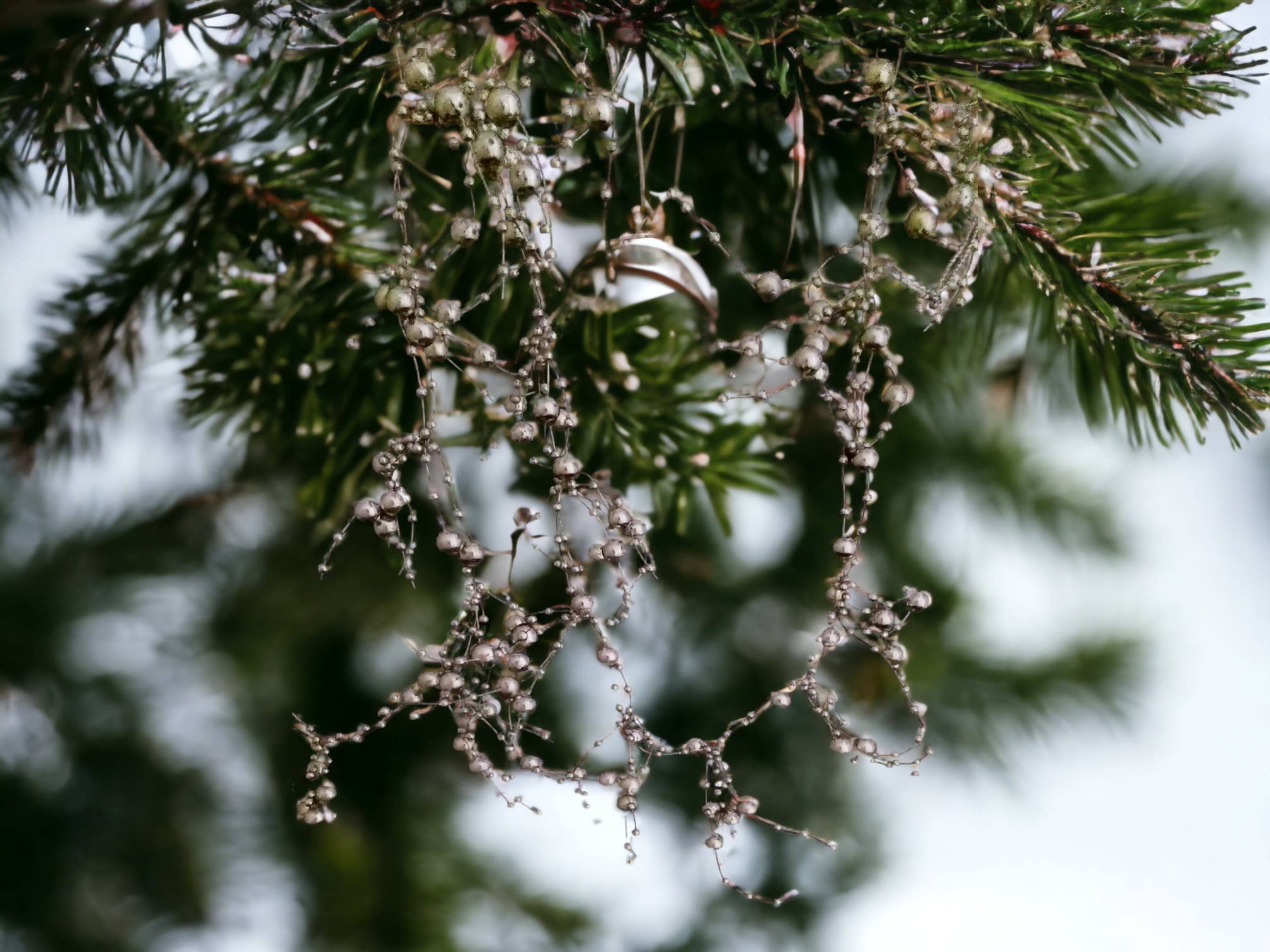6' Silver Loose Bead Garland