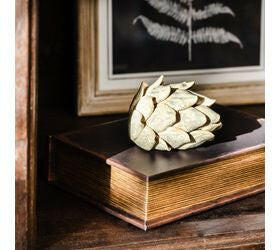 4.7" NATURAL CERAMIC ARTICHOKE.