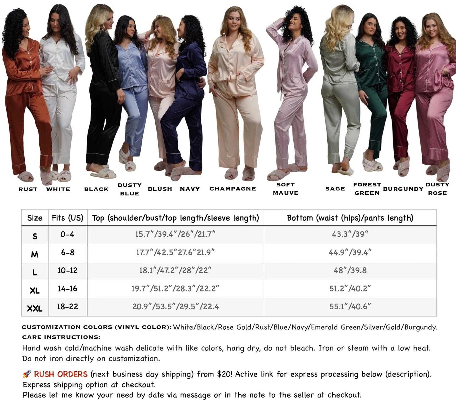ASHLEY LONG MATTE SATIN  PAJAMAS