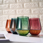 Shatterproof Tritan Stemless Wine Glasses, Set of 4