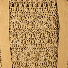 Large Straw Braided Tote Bag With Hat Holder