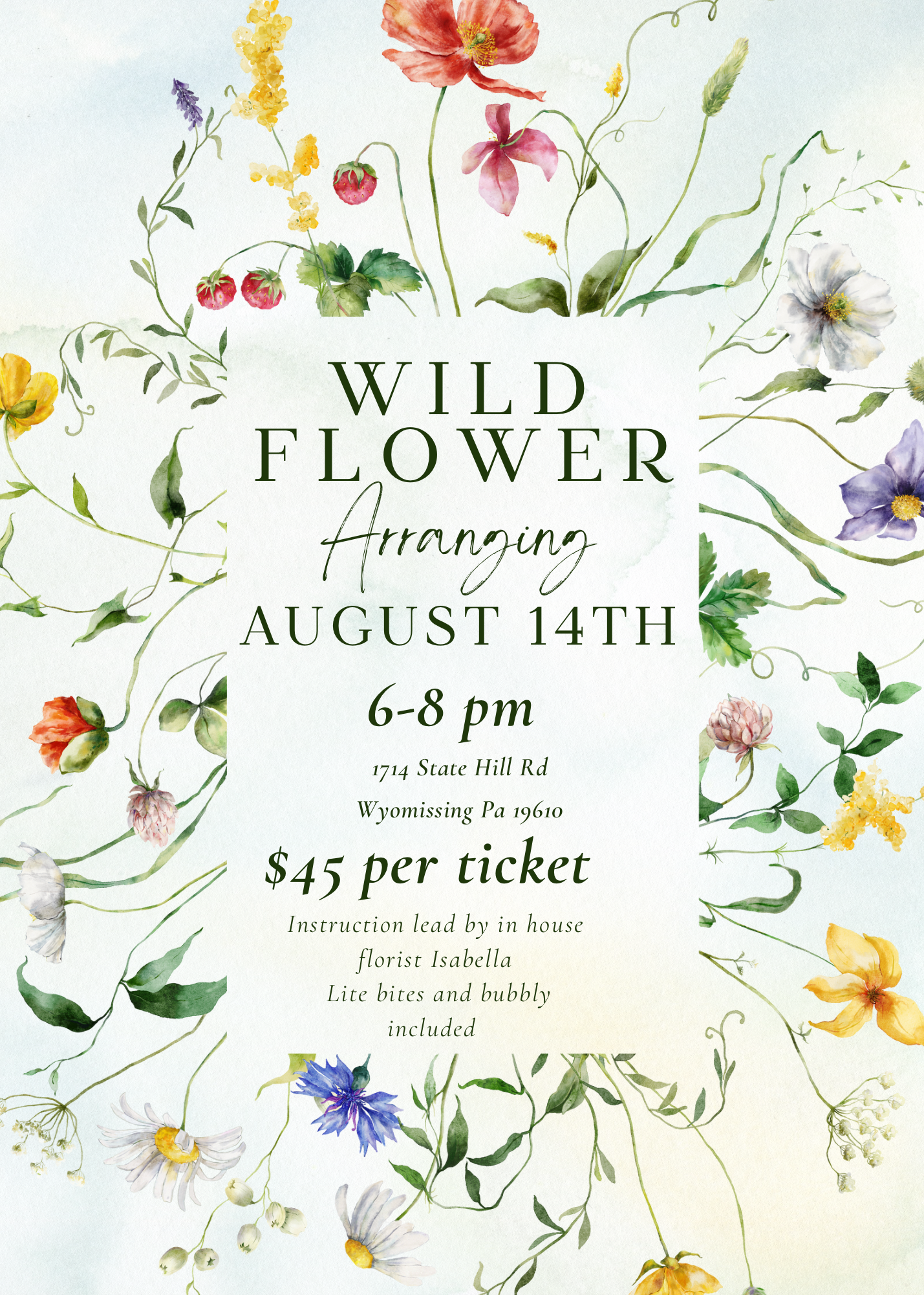 Wildflower Arranging Workshop