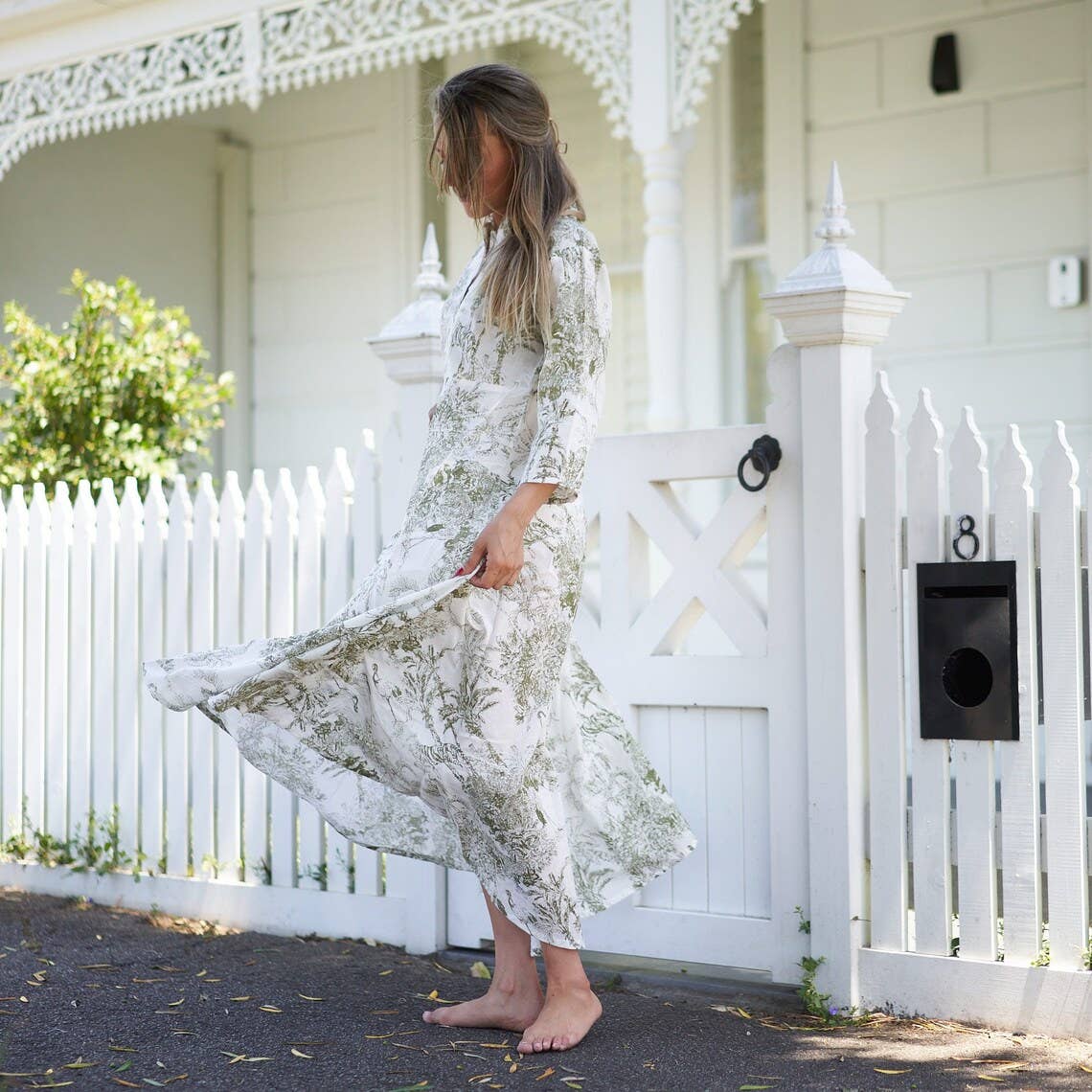 Umbrella ‘Timeless Tranquility’ Cotton Maxi Dress