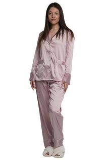 ASHLEY LONG MATTE SATIN  PAJAMAS