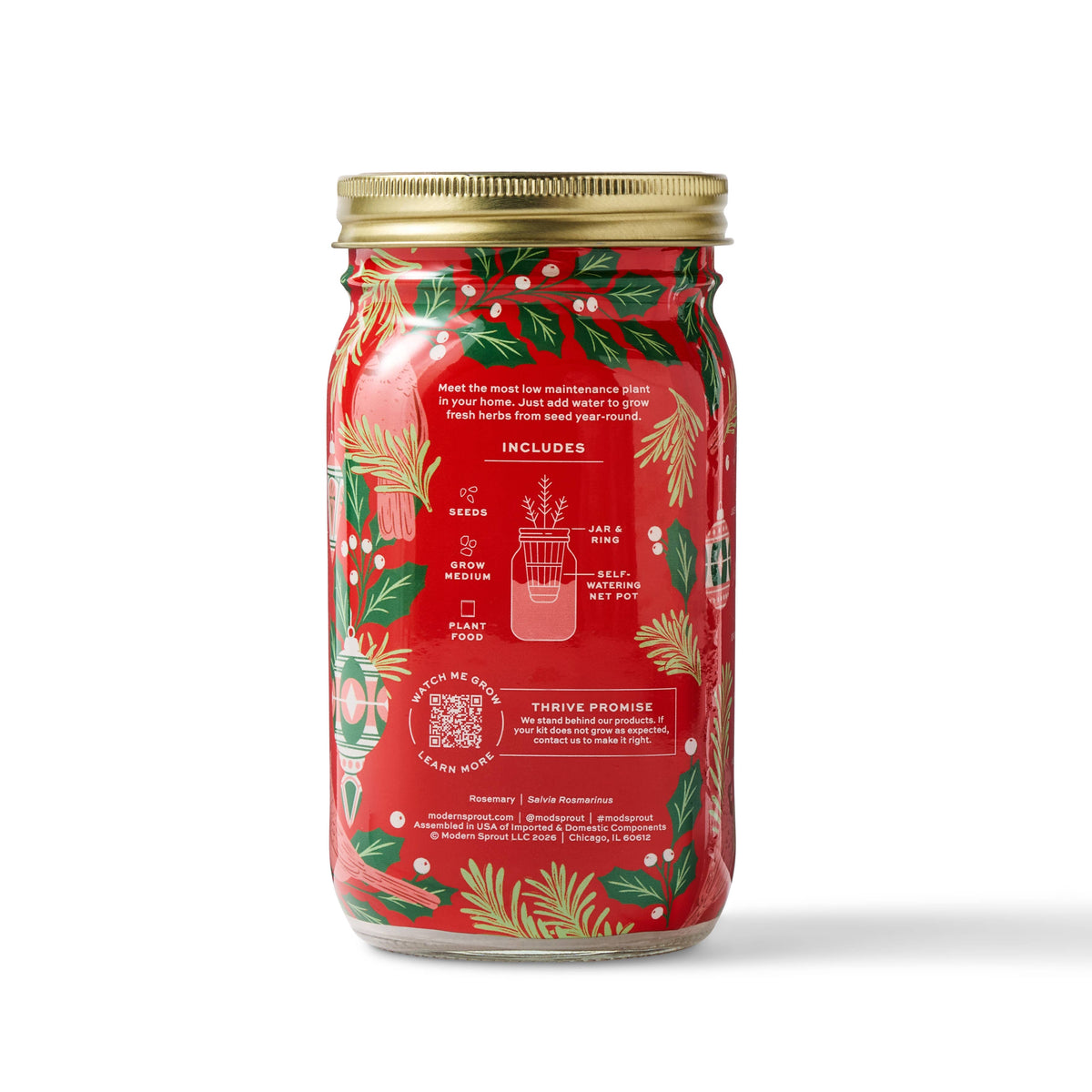 Holiday Herb Garden Jar