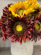 Pack of 7Stems-Rustic antique -Real Touch Sunflower Bouquet
