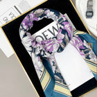 Floral Velvet Wool Scarf Shawl for Winter