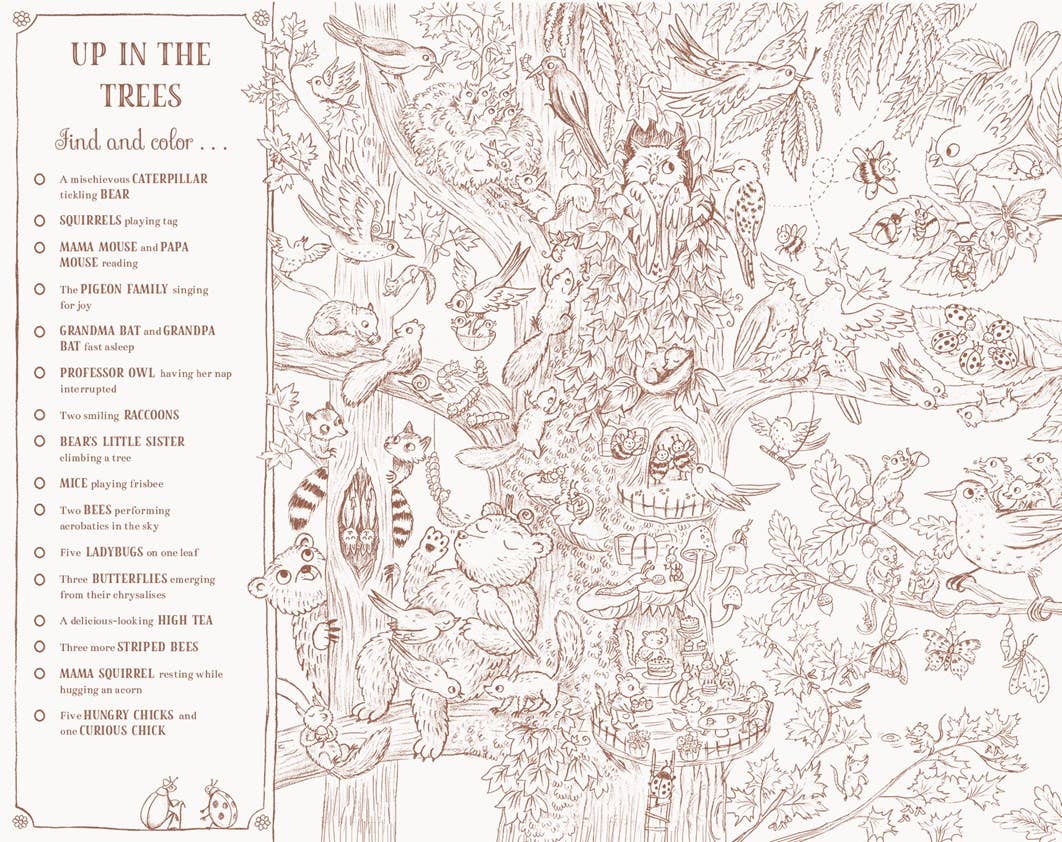 Brown Bear Wood: A Search-and-Find Coloring Book