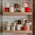White Plaid Coffee Mug
