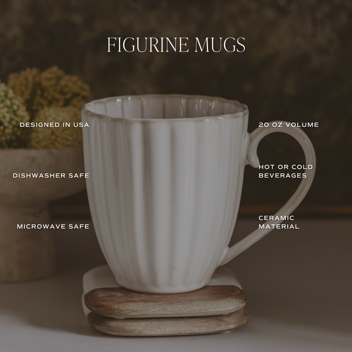 Scalloped Figural Coffee Mug