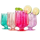 Unbreakable Acrylic Plastic Goblet Wine Glasses | 15OZ Mixed