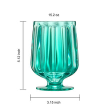 Unbreakable Acrylic Plastic Goblet Wine Glasses | 15OZ Mixed