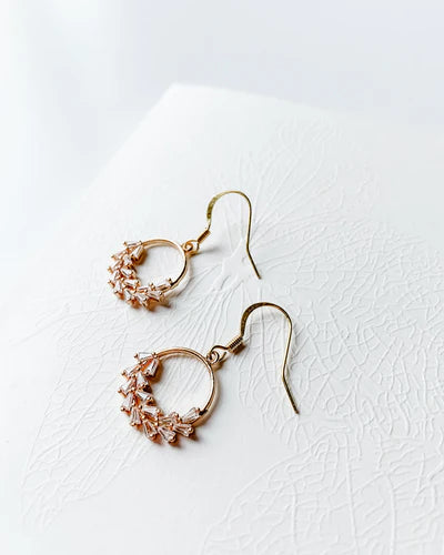 Honey Lou Holly Crystal Gold Earrings