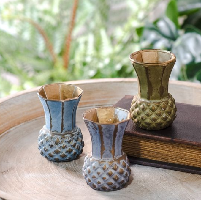 COLOR MINI GLASS VASES.