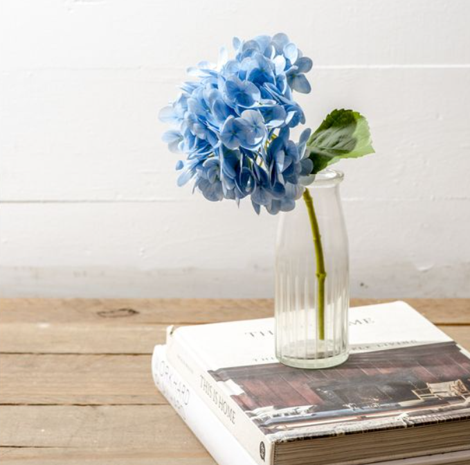 *INNER* 13" BLUE HYDRANGEA STEM.