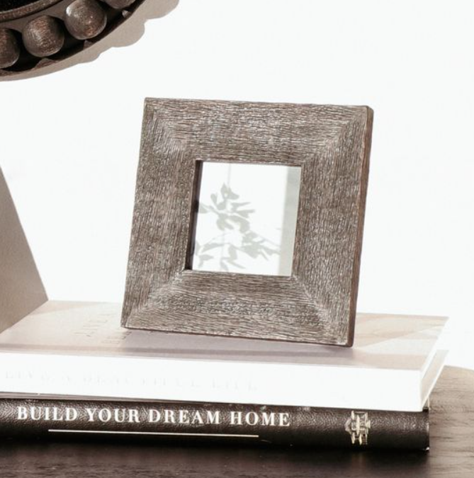 4 X 4 BLACK WOOD PHOTO FRAME.