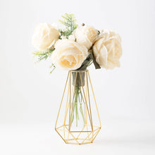 GRENSUK Gold Vase for Home DecorFlower vase for DecorGeometric vases for centerpiecesGold Glass vase for Wedding DecorationsGold vases for centerpiecesGold Test Tube vase (8.5 inch Gold)