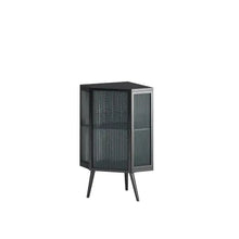 Floor Conical Cabinet With Tempered Glass Door And Storage Shelves, Suitable For Bathroom, Living Room, Bedroom Unavailable Platforms- Temu