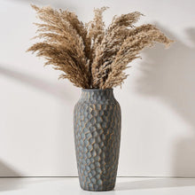 Vaseking 12.5 Inch Ceramic Rustic Antique Vase Farmhouse Unique Style Decorative Vase for Home Decor Large Flower Vase for Living Room Table Wedding Shelf Bronze